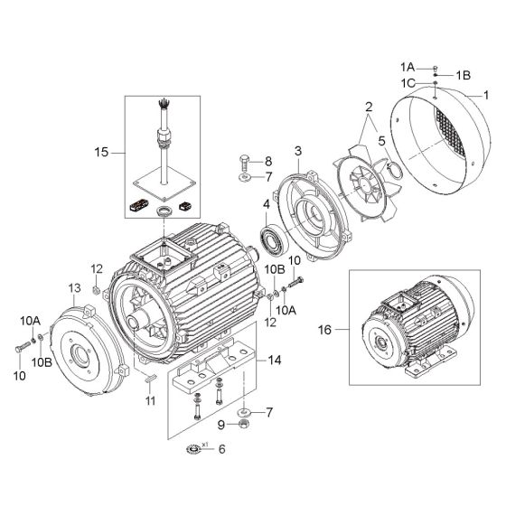 Motor Assembly for Nilfisk MH-8P