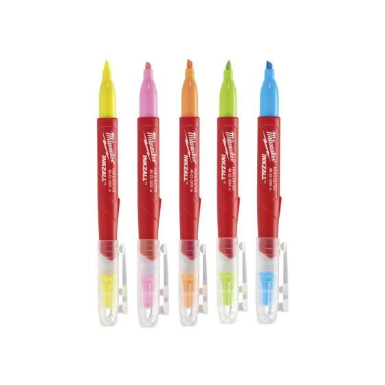 INKZALL Highlighters Assorted Colours (Pack 5)