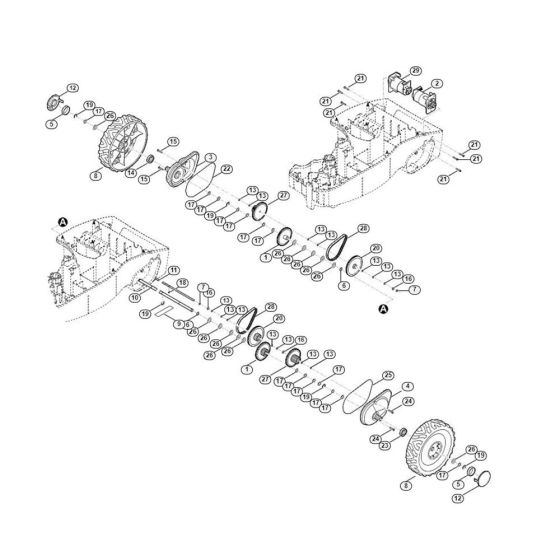 Wheel Drive Assembly for Stihl/ Viking MI 322.0 C Robotic Mowers