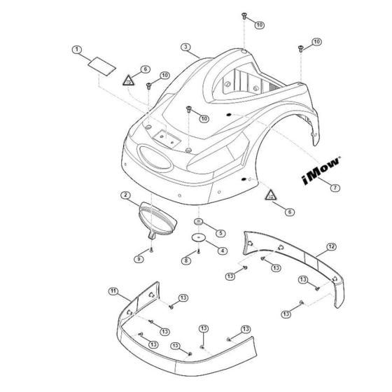 Shroud Assembly for Stihl/ Viking MI 422.0 P Robotic Mowers