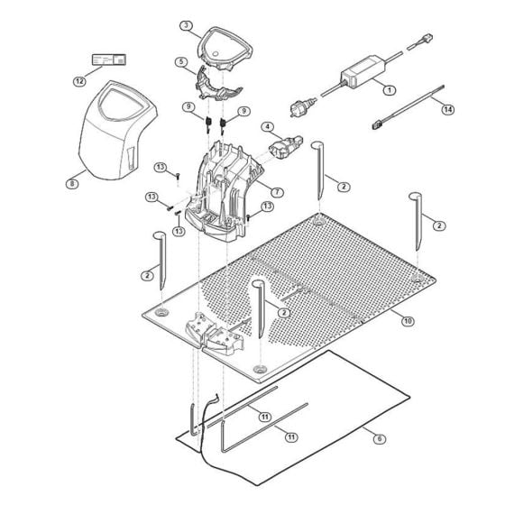 Docking Station Assembly for Stihl/ Viking MI 422.1 P Robotic Mowers