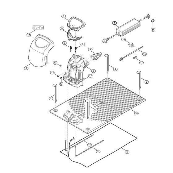 Docking Station Assembly for Stihl/ Viking MI 632.0 P Robotic Mowers