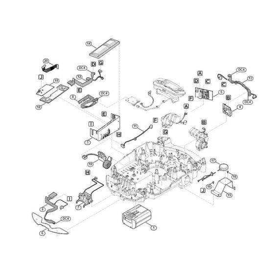 Electric Equipment Assembly for Stihl/ Viking MI 632.0 PC Robotic Mowers