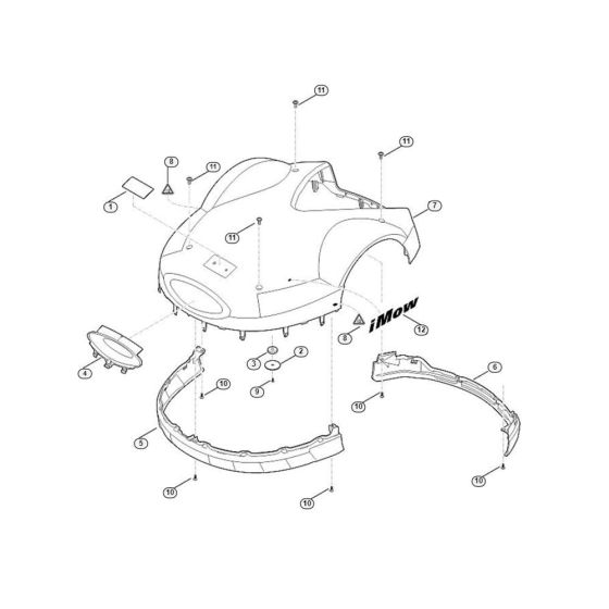 Shroud Assembly for Stihl/ Viking MI 632.1 M Robotic Mowers