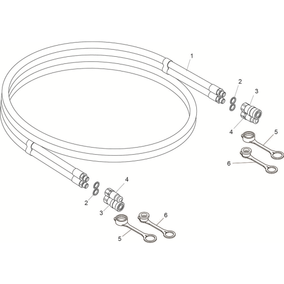 Hose Assembly for Belle Midi 20-110D Hydraulic Power Pack