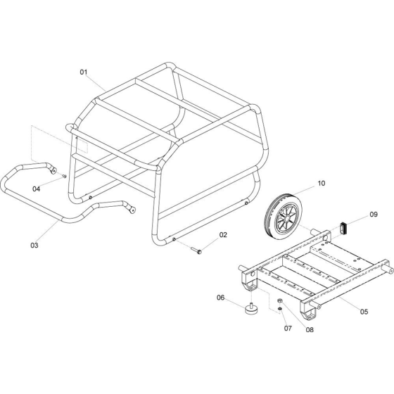 Chassis (Up To March 2009) Assembly for Belle Midi 20-110D (PAN) Hydraulic Power Pack