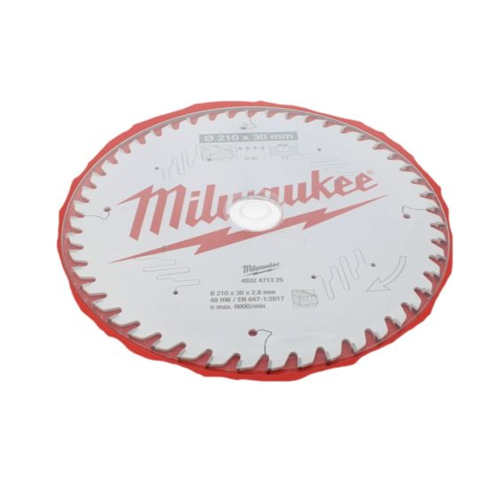 Milwaukee Circular Wood Saw Blade 210mm x 30mm 48T - OEM No. 4932471325
