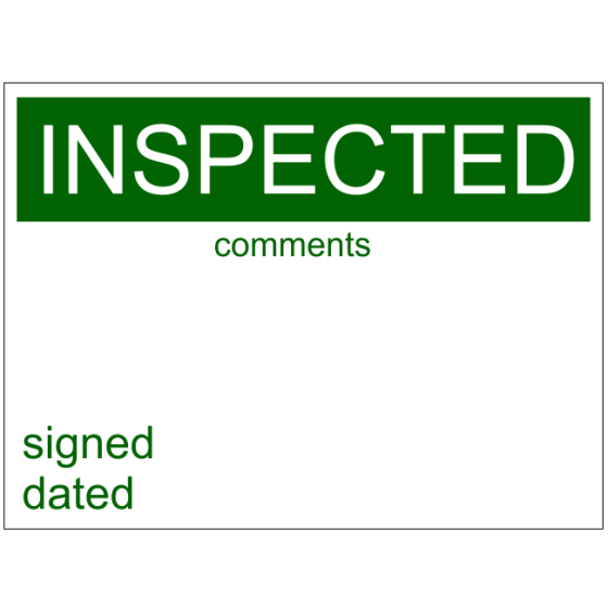 Self Adhesive Label - INSPECTED (Pack of 50)