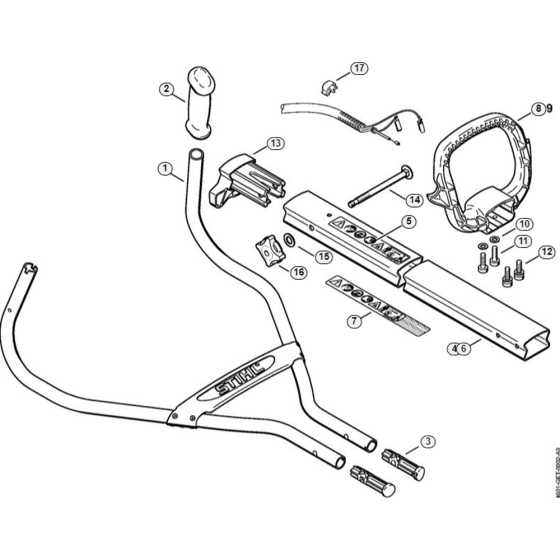 Handlebar Assembly for Stihl MM 55-Z