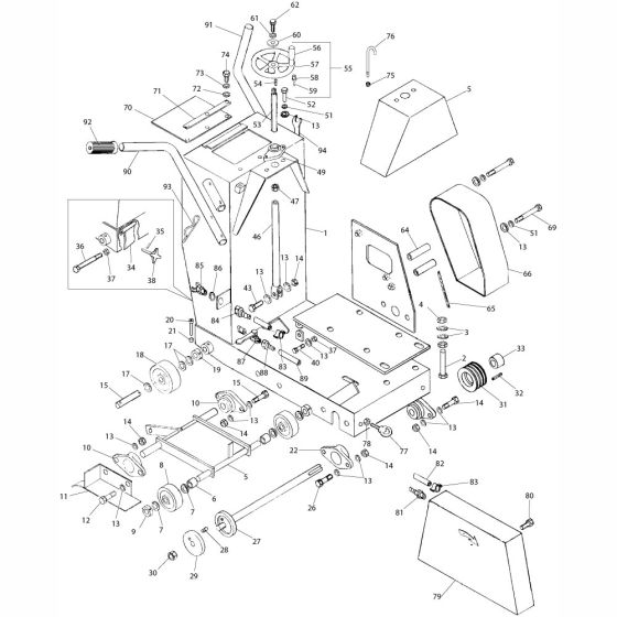 Main Assembly for Altrad Belle Cutlass Floor Saw