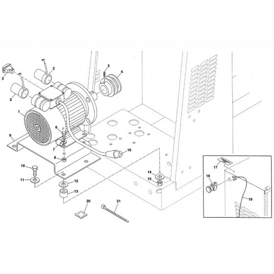 Motor Assembly (220v & 240v) for Altrad Belle Premier T Site Mixer