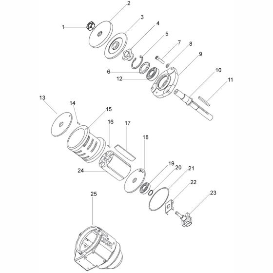 Motor Assembly for Altrad Belle Trident Scimitar Floor Saw