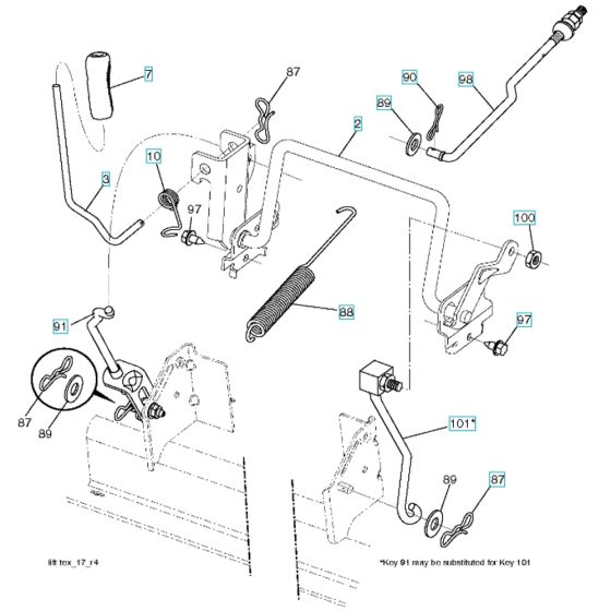 Mower Lift for Husqvarna CTH 194