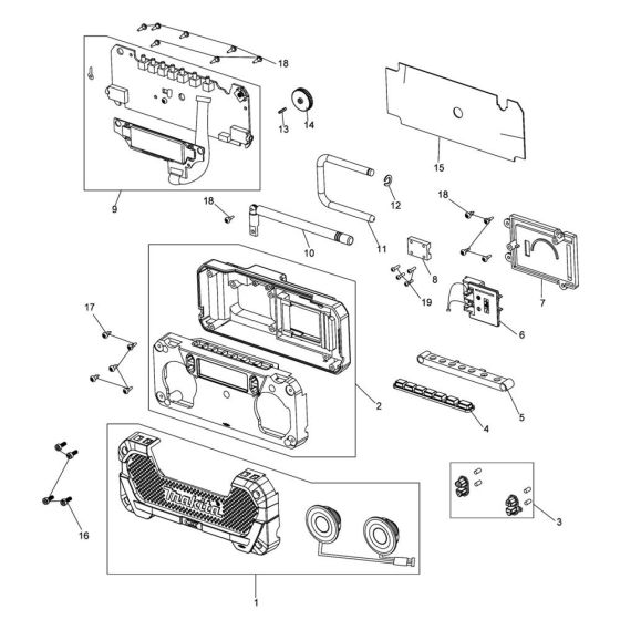 Makita MR052 Radio Assembly