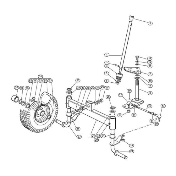 Steering  for Stihl/ Viking MR 340 Ride on Mowers