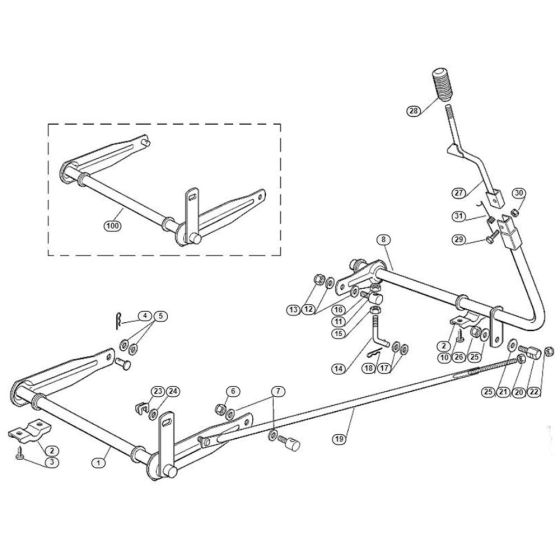 Height Adjustment  for Stihl/ Viking MR 340 Ride on Mowers