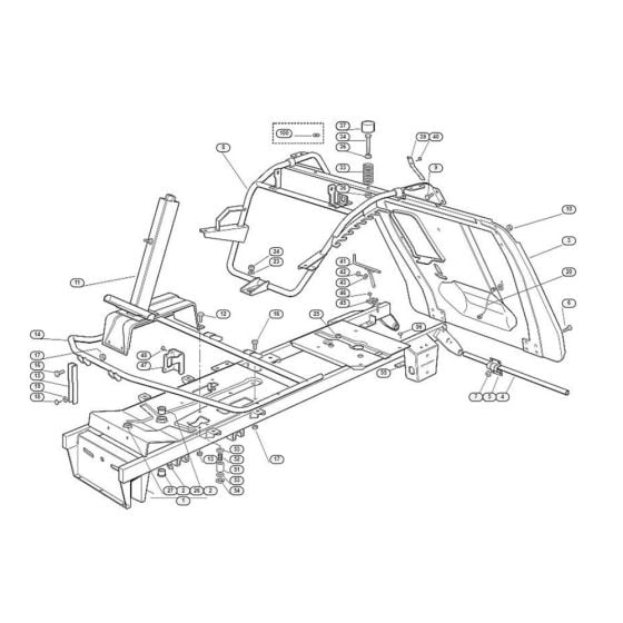 Frame  for Stihl/ Viking MR 345 Ride on Mowers