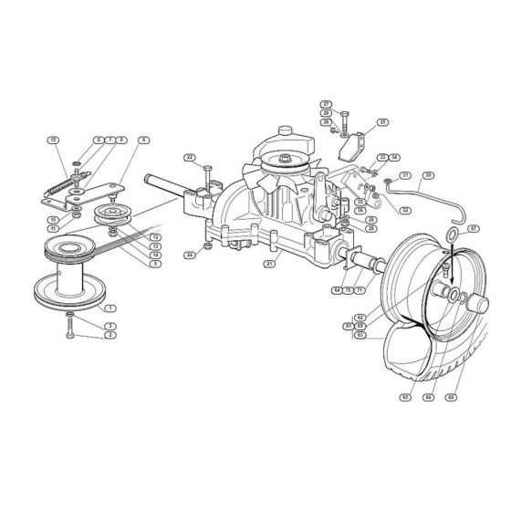 Gear Box  for Stihl/ Viking MR 385 Ride on Mowers