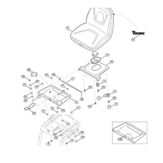 Seat for Stihl/ Viking MR 4082.0 Ride on Mowers