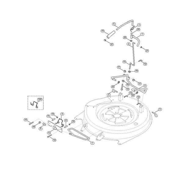 Height Adjustment  for Stihl/ Viking MR 4082.1 Ride on Mowers