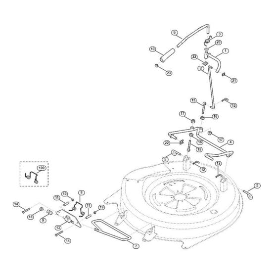 Height Adjustment  for Stihl/ Viking MR 4082.2 Ride on Mowers