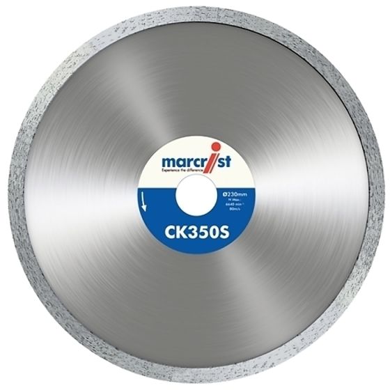 Smooth Rim Diamond Blade 180mm x 22.2mm for Tile Cutting by Marcrist - 1832.1180.25