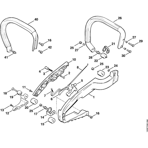 Handle Assembly for Stihl 010 011 Gasoline Chainsaws