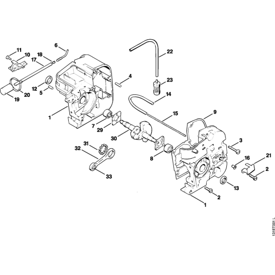 Crankcase Assembly for Stihl 012 Gasoline Chainsaws