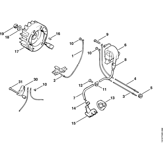 Ignition system Assembly for Stihl 012 Gasoline Chainsaws