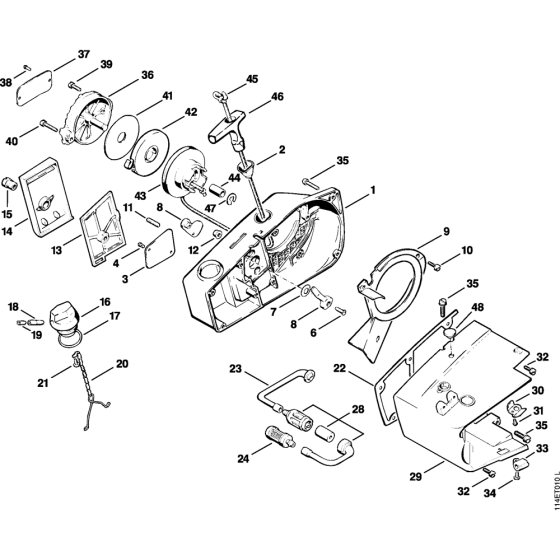 Rewind starter Assembly for Stihl 020 Gasoline Chainsaws