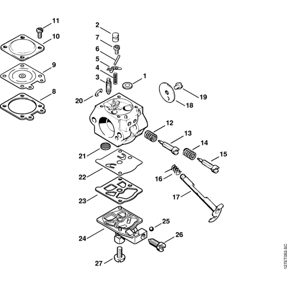 Carburetor WT-110 Assembly for Stihl 024 Gasoline Chainsaws