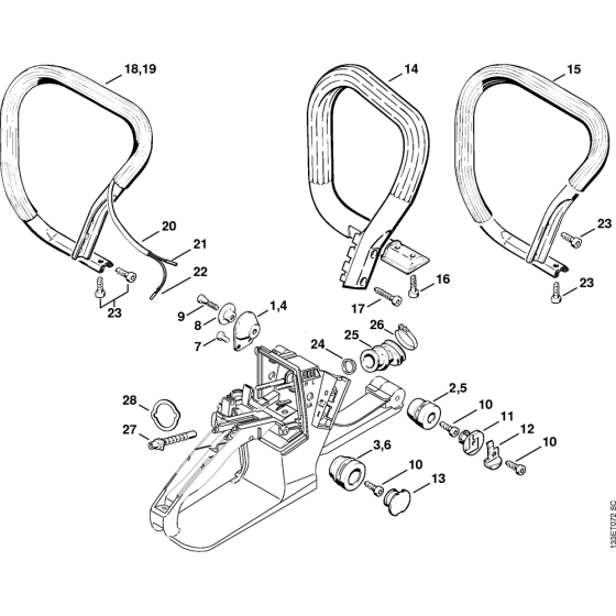 AV system Assembly for Stihl 026 Gasoline Chainsaws