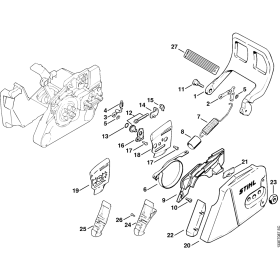 Chain brake Assembly for Stihl 026 Gasoline Chainsaws