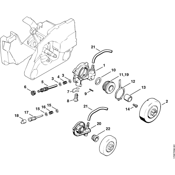 Oil pump Assembly for Stihl 026 Gasoline Chainsaws