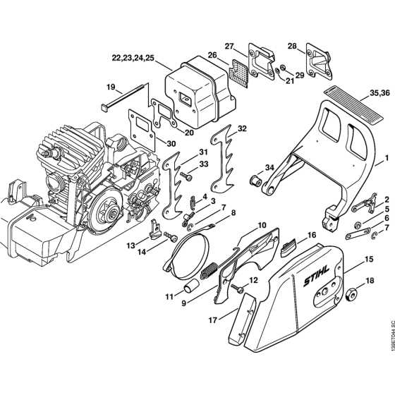 Chain brake Assembly for Stihl 029 039 Gasoline Chainsaws