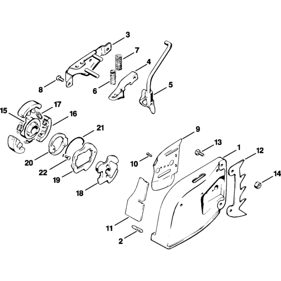 Chain sprocket cover, Brake shoe, Driving disc Assembly for Stihl 030 031 Gasoline Chainsaws