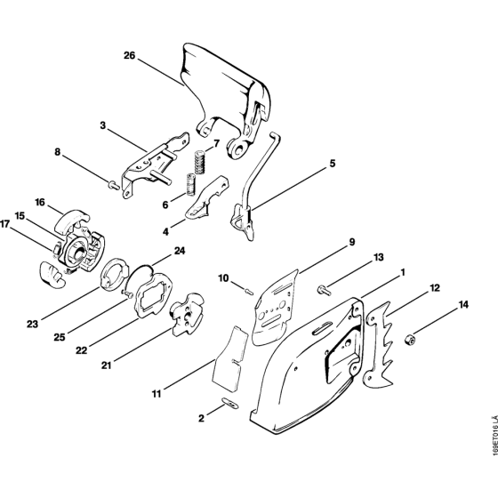 Chain brake with isolating clutch Assembly for Stihl 032 Gasoline Chainsaws