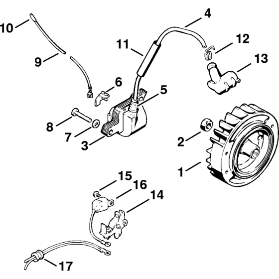 Ignition system Assembly for Stihl 038 Gasoline Chainsaws