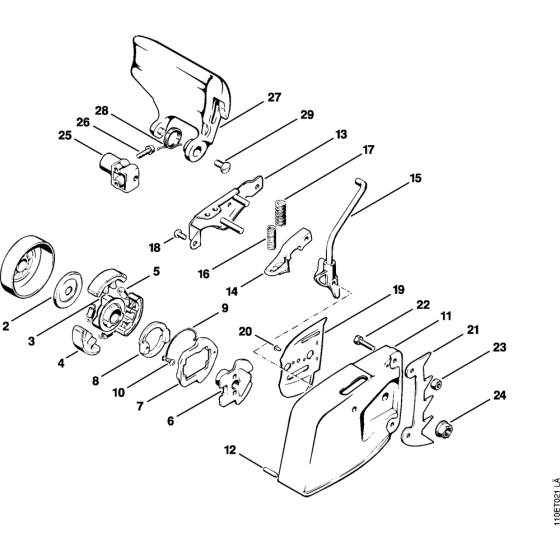 Chain brake with isolating clutch Assembly for Stihl 041AV Gasoline Chainsaws