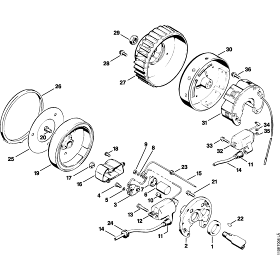 Ignition system Assembly for Stihl 041AV Gasoline Chainsaws