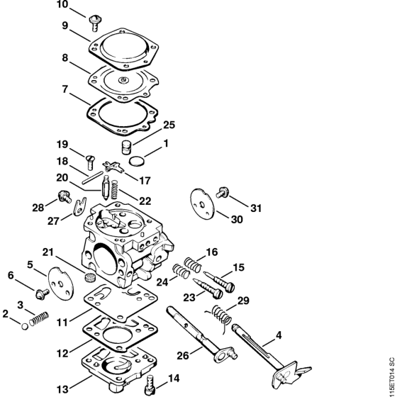 Carburetor Assembly for Stihl 045 Gasoline Chainsaws