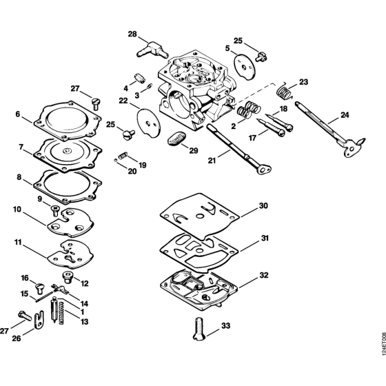 Carburetor WS-26 Assembly for Stihl 076 Gasoline Chainsaws