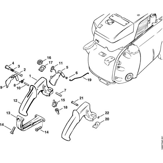 Handle Assembly for Stihl 090 090G Gasoline Chainsaws