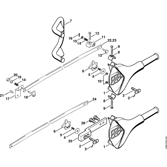 Helper's handle, Chain scabbard Assembly for Stihl 090 090G Gasoline Chainsaws