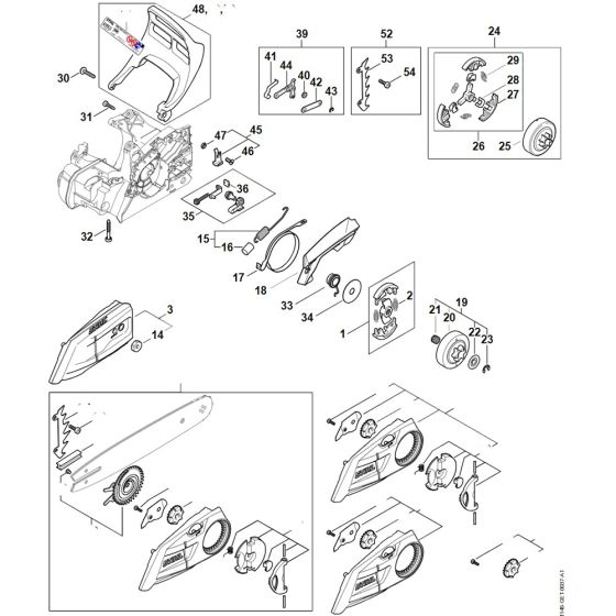 Clutch, Chain Brake for Stihl MS 162