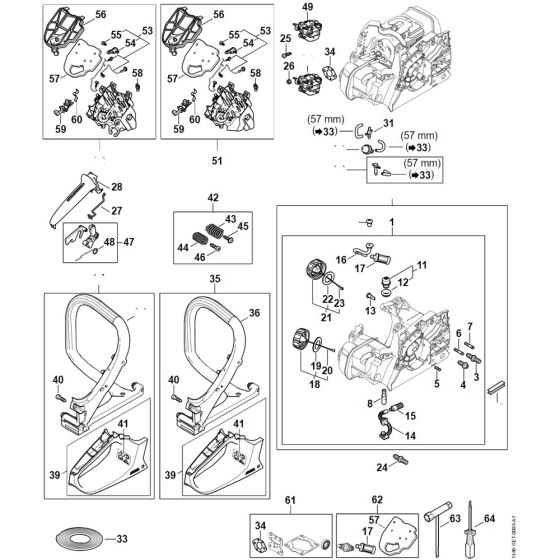 Stihl MS 162 Chainsaw Parts