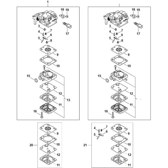 Carburetor Assembly for Stihl MS 172