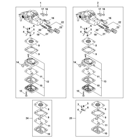 Carburetor Assembly for MS182