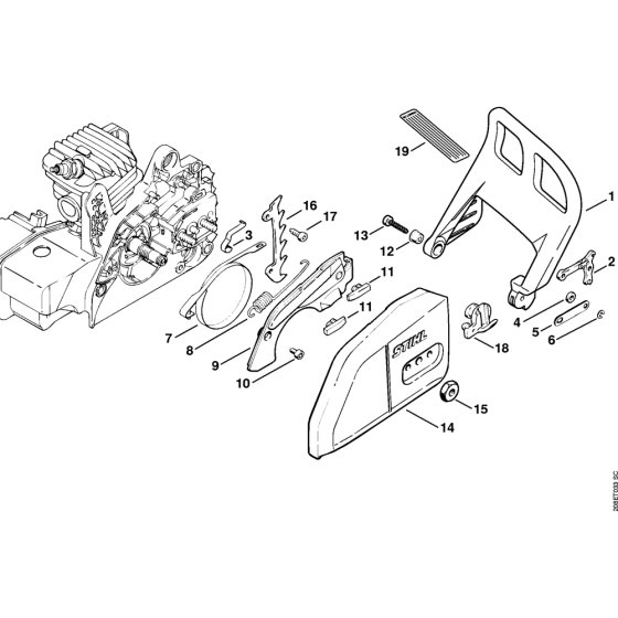 Chain brake Assembly for Stihl MS210 MS210C Chainsaws