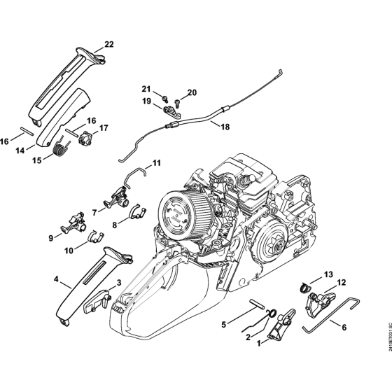 Throttle control Assembly for Stihl MS241C Chainsaws